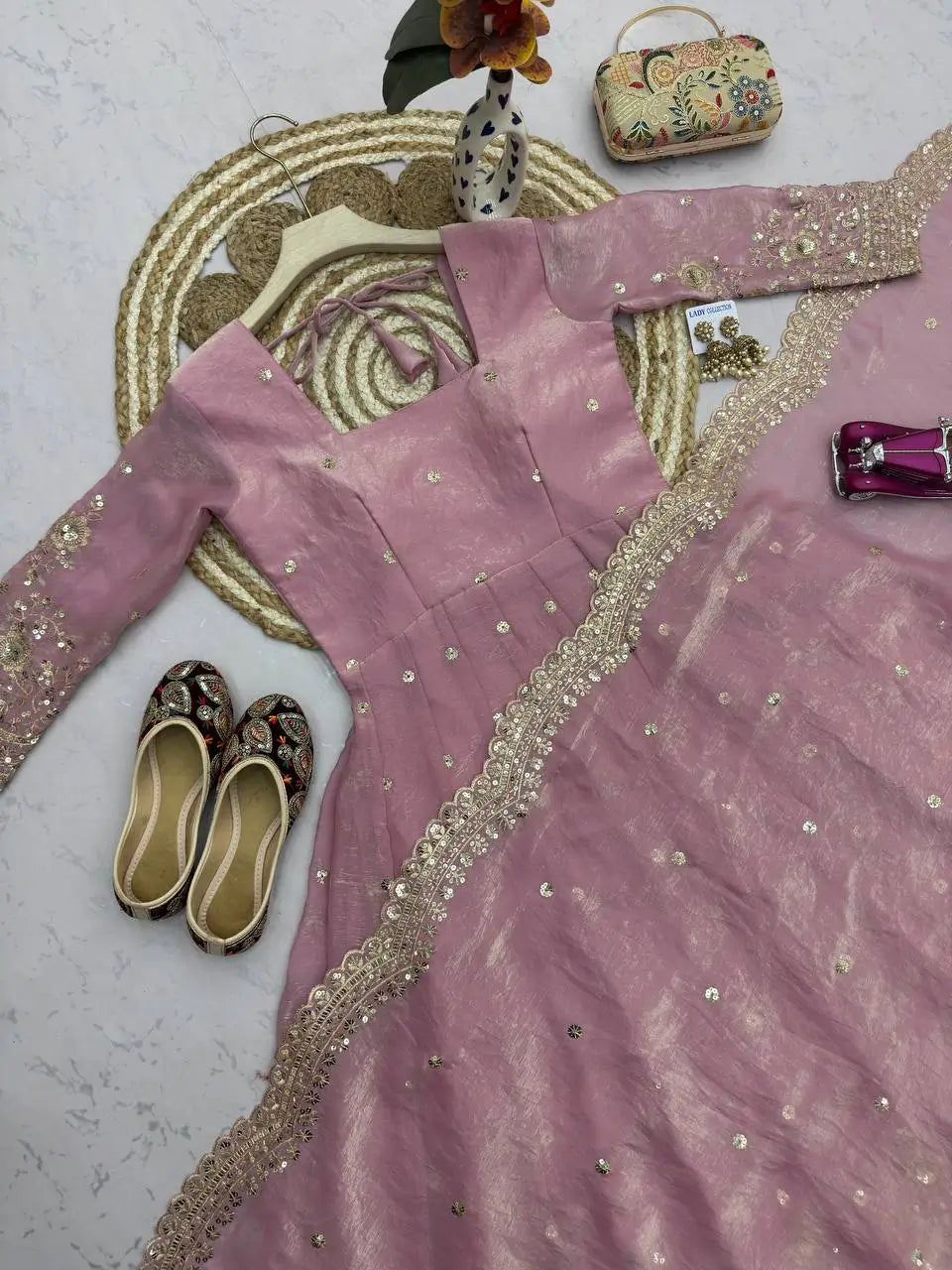 Ready to Wear Two Tone Anarkali Set