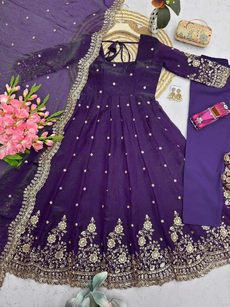 Ready to Wear Two Tone Anarkali Set