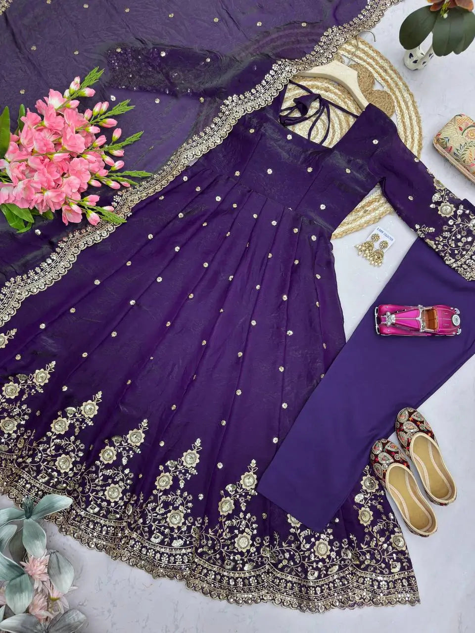 Ready to Wear Two Tone Anarkali Set