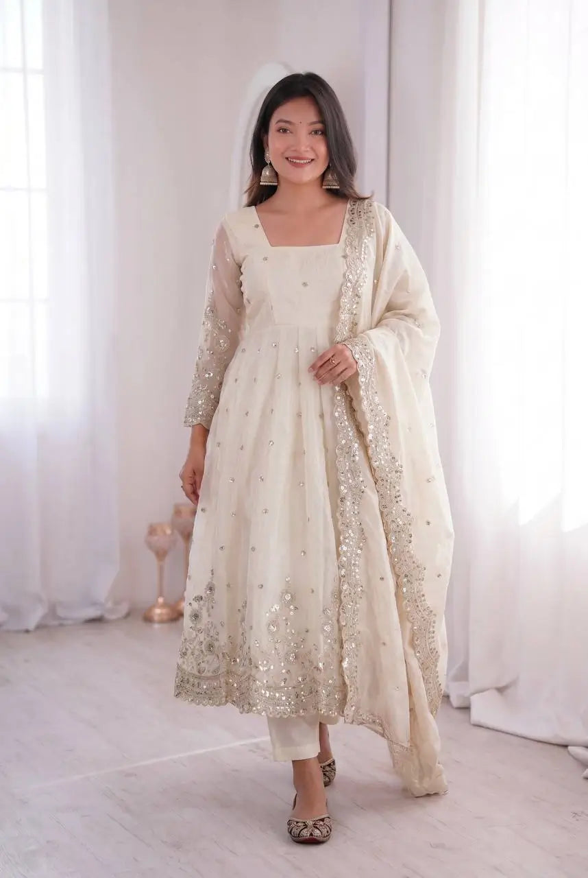 Ready to Wear Two Tone Anarkali Set