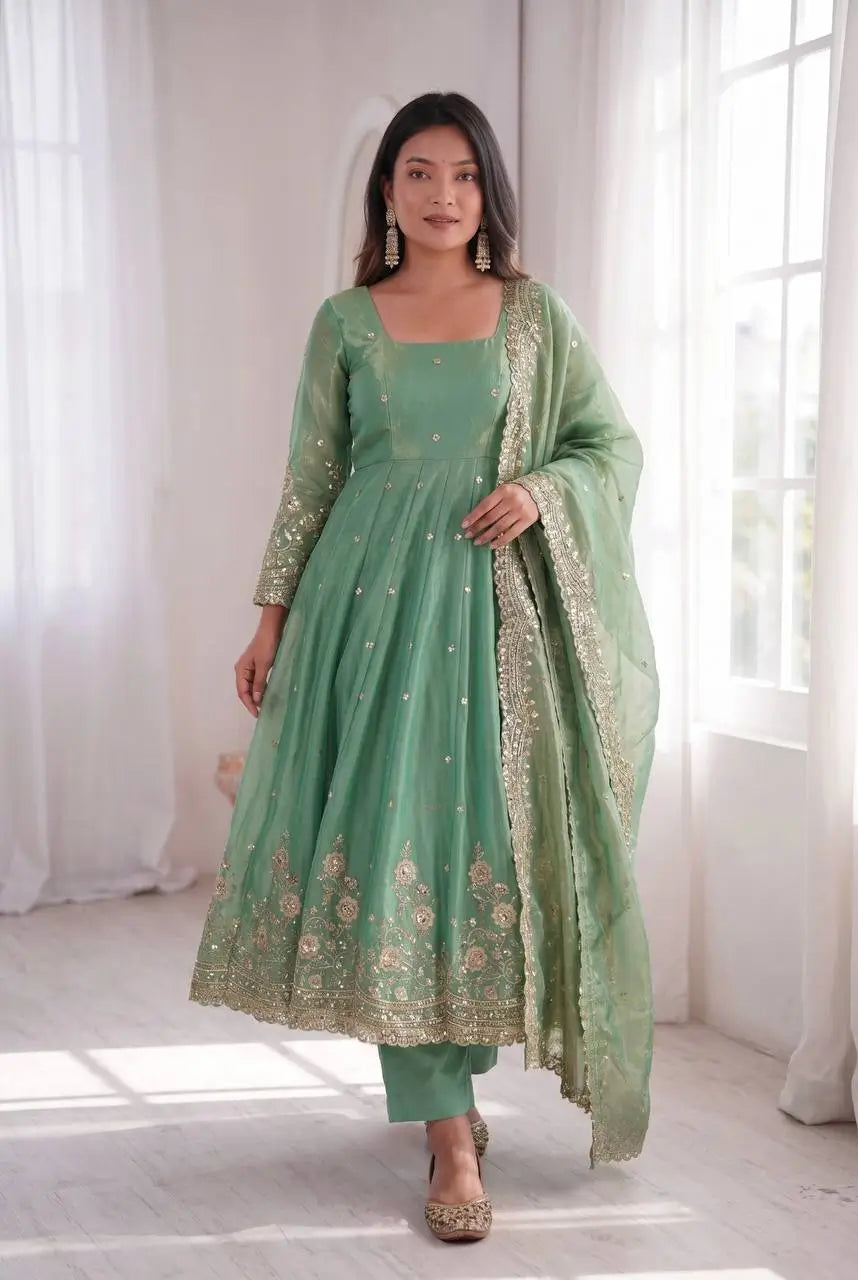 Ready to Wear Two Tone Anarkali Set