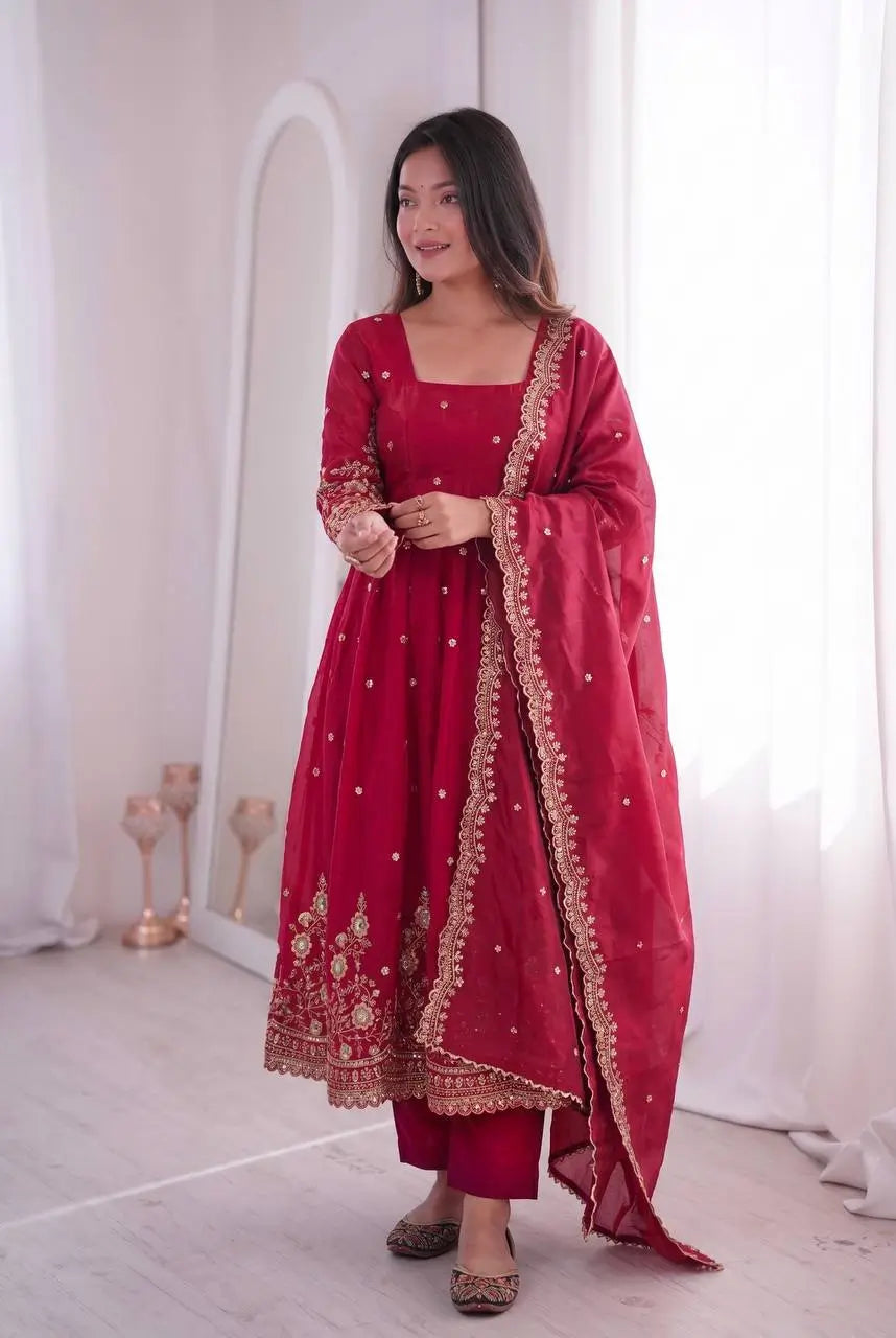 Ready to Wear Two Tone Anarkali Set