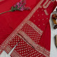 Red Chinon Silk Embroidered Sharara Suit with Dupatta – Heavy Sequence Work | Wedding & Festive Wear