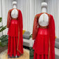 Red Faux Georgette Embroidered Sharara Set with Dupatta | Front & Back Embroidery | Party & Wedding Wear