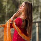 Red Foux Georgette Printed Suit Set for Festive and Party Wear