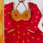 Red Foux Georgette Printed Suit Set for Festive and Party Wear