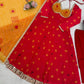 Red Foux Georgette Printed Suit Set for Festive and Party Wear