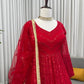 Red Fox Georgette Embroidered Lehenga Set with Dupatta