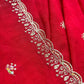 Red Georgette Embroidered Anarkali Set with Dupatta