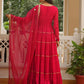 Red Gota Patti Anarkali