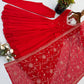 Red Mirror Umbrella Flaired Anarkali