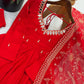 Red Mirror Umbrella Flaired Anarkali