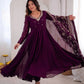 Red Mirror Umbrella Flaired Anarkali