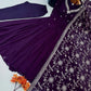 Red Mirror Umbrella Flaired Anarkali