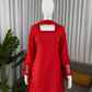 Red Natural Silk Suit Set with Beads Work and Farshi Palazzo for Festive and Wedding Wear
