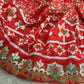Red Patola Print Vichitra Silk Saree