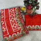 Red Patola Print Vichitra Silk Saree