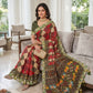 Red Patola Print Vichitra Silk Saree