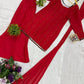 Red Rangoli Silk Embroidered Sharara Set
