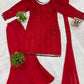Red Rangoli Silk Embroidered Sharara Set