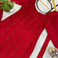Red Rangoli Silk Embroidered Sharara Set