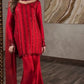 Red Rangoli Silk Embroidered Sharara Set