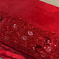 Red Satin Silk Embroidered Designer Saree with Blouse