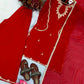 Red Sequin Embroidered Palazzo Suit
