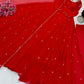 Red Sequin Georgette Anarkali