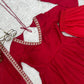 Red Vichitra Silk Anarkali Gown