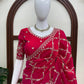 Red Zari Jaal Saree