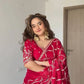Red Zari Jaal Saree