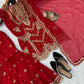 Red Zari Sequin Sharara