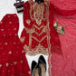Red Zari Sequin Sharara