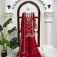 Red Zari Sequin Sharara