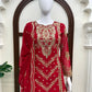 Red Zari Sequin Sharara