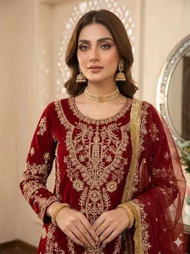 Regal Embroidered Palazzo Suit Set for Wedding and Festive Wear