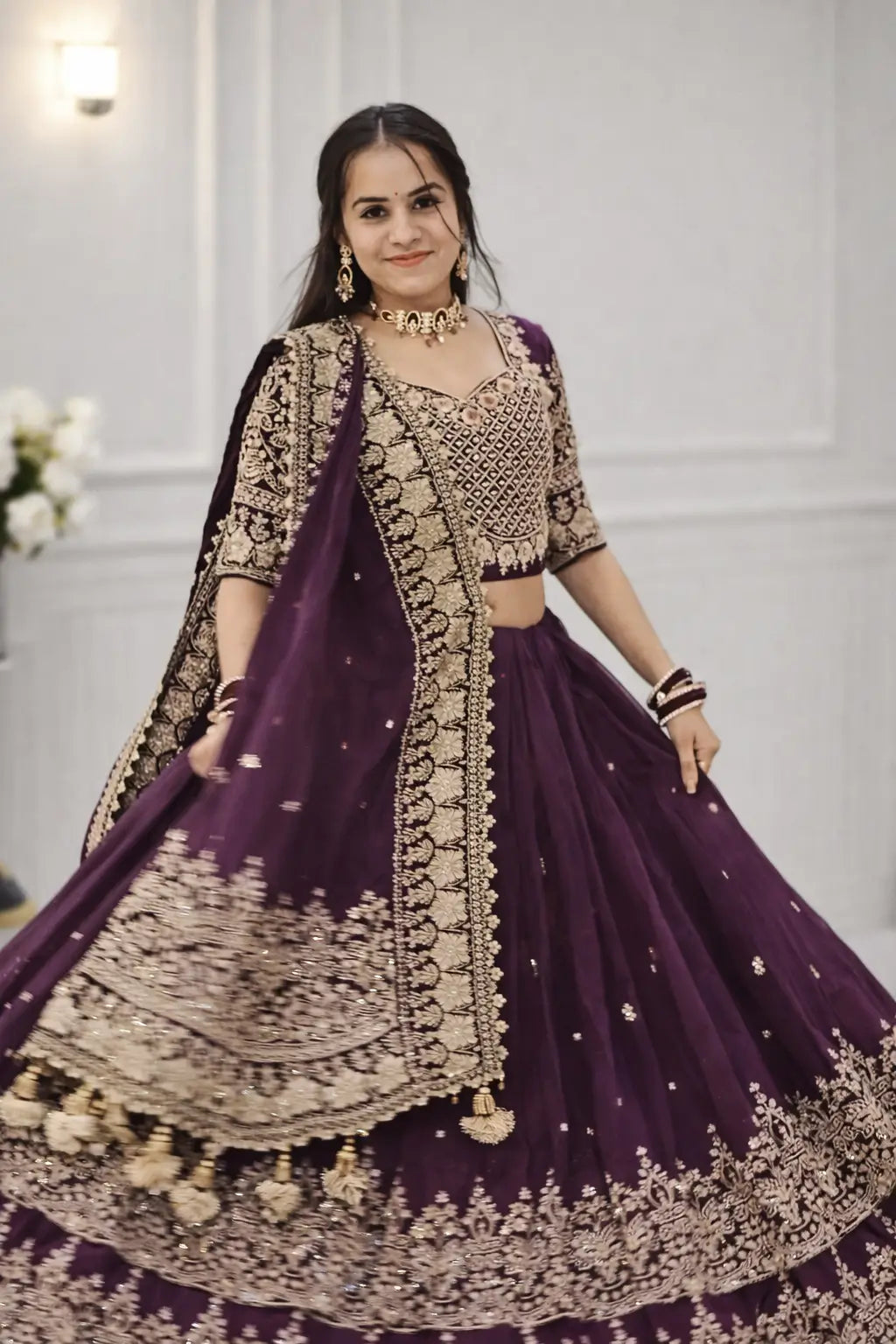Regal Festive Embroidered Lehenga Choli Set