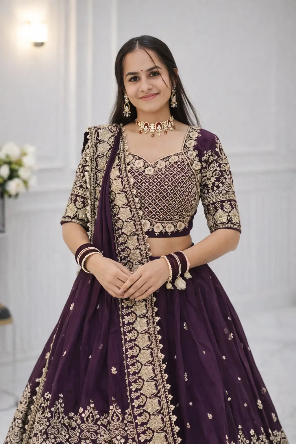 Regal Festive Embroidered Lehenga Choli Set