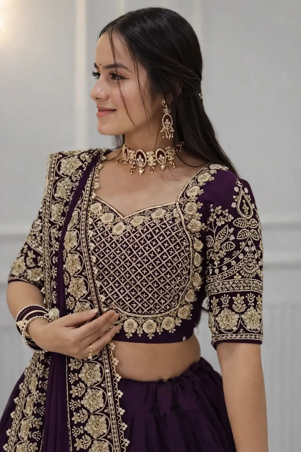 Regal Festive Embroidered Lehenga Choli Set