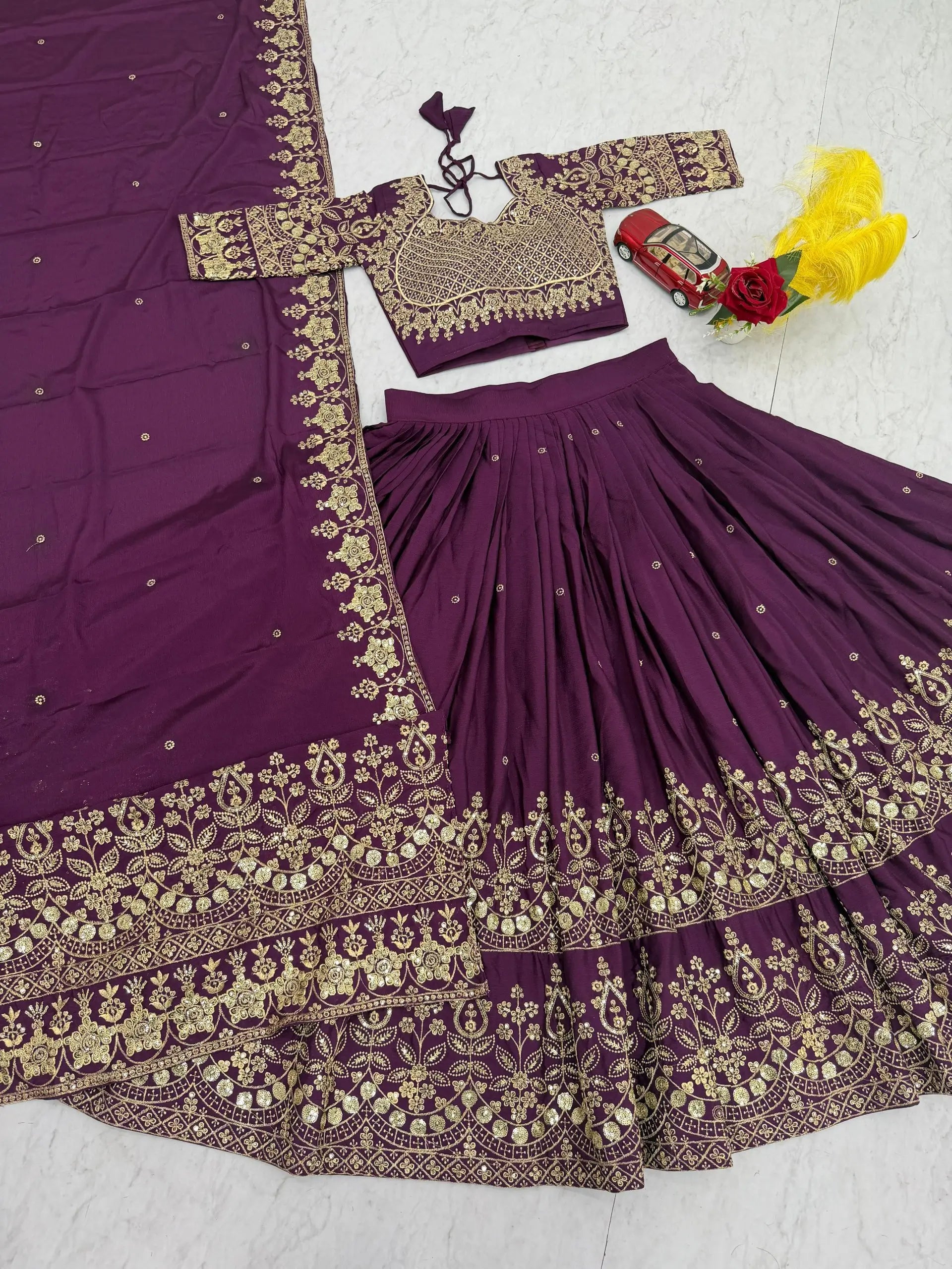 Regal Festive Embroidered Lehenga Choli Set