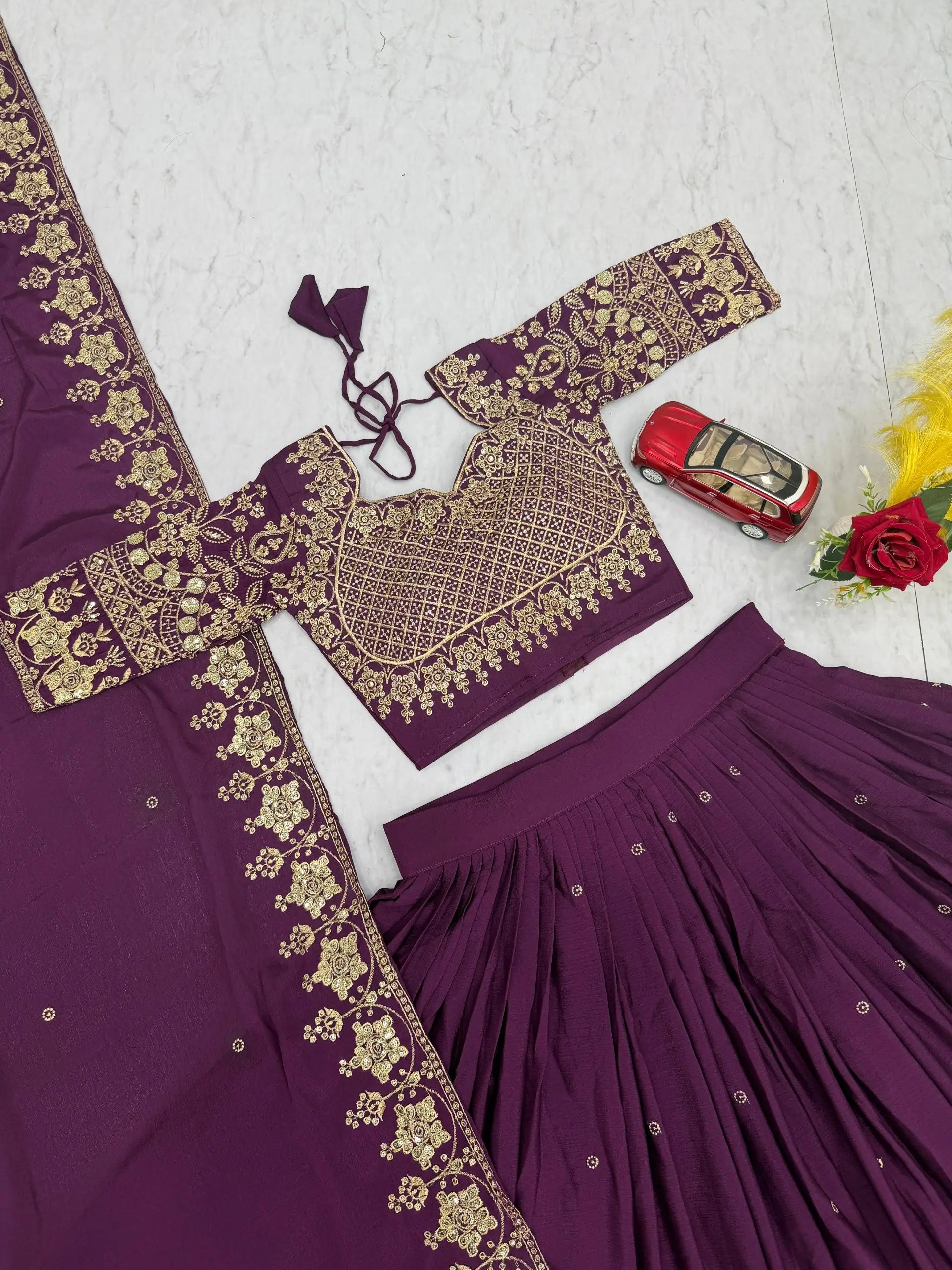 Regal Festive Embroidered Lehenga Choli Set