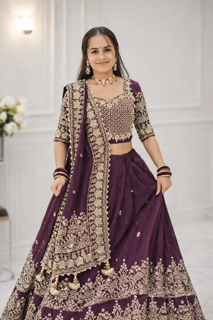 Regal Festive Embroidered Lehenga Choli Set