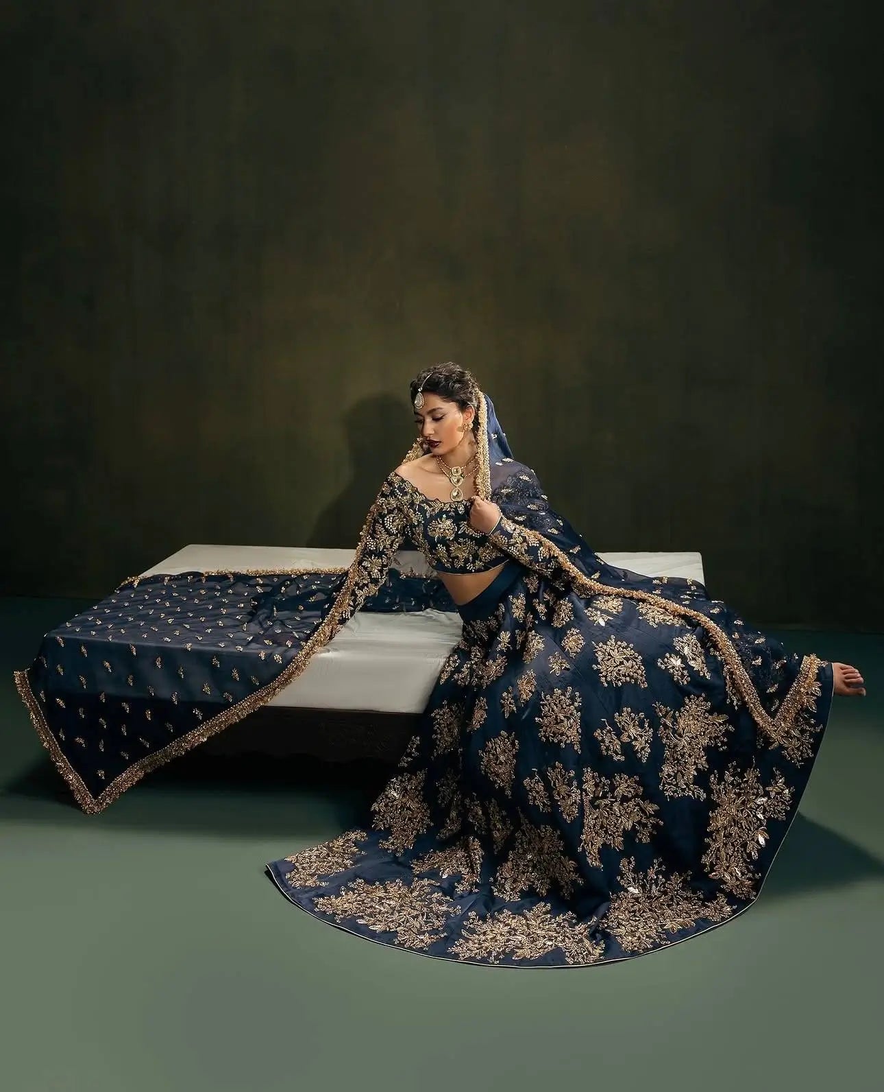 Regal Polo Silk Embroidered Lehenga Set for Wedding and Grand Occasions