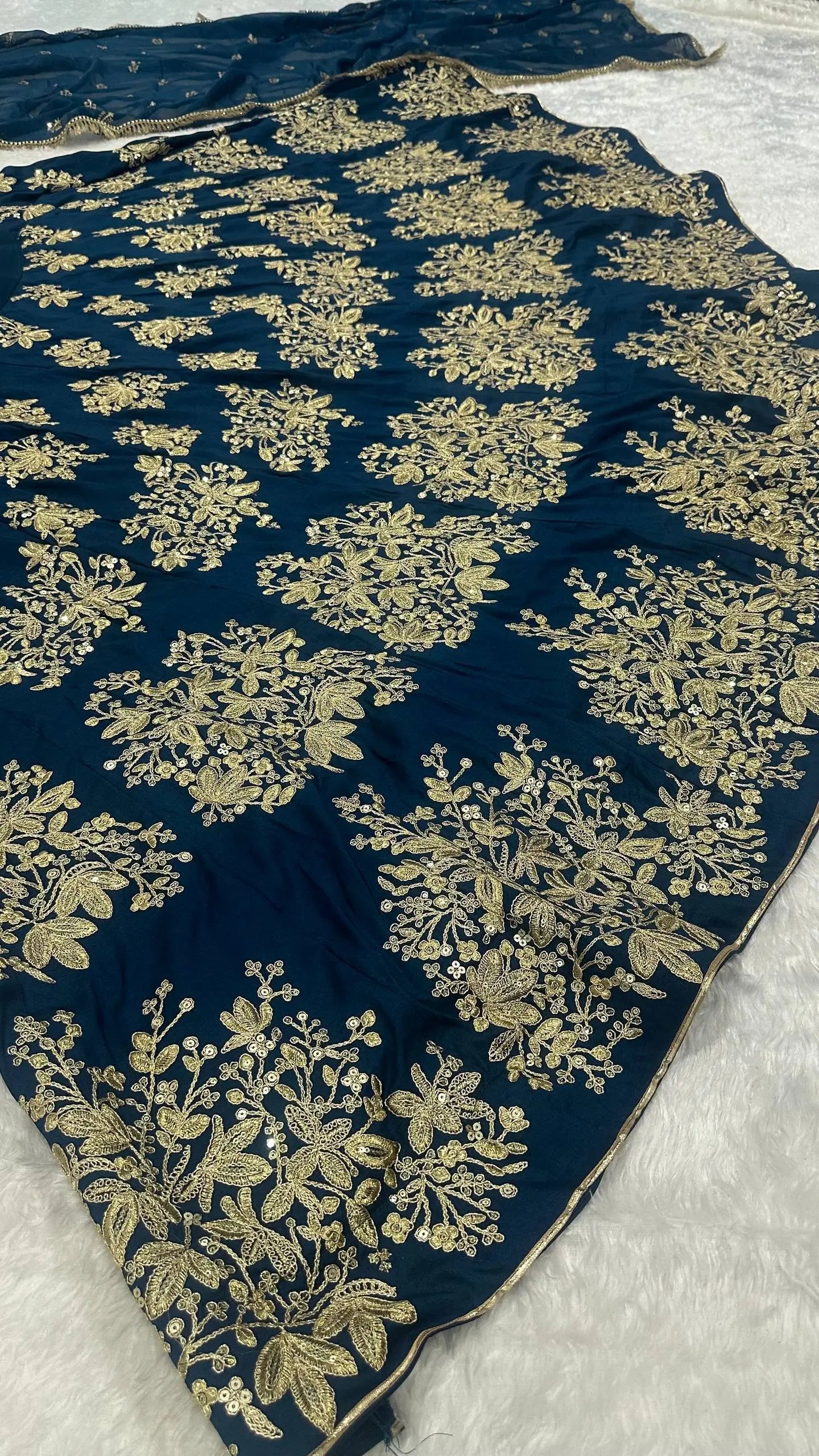 Regal Polo Silk Embroidered Lehenga Set for Wedding and Grand Occasions