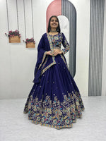 Regal Vichitra Embroidered Lehenga Set