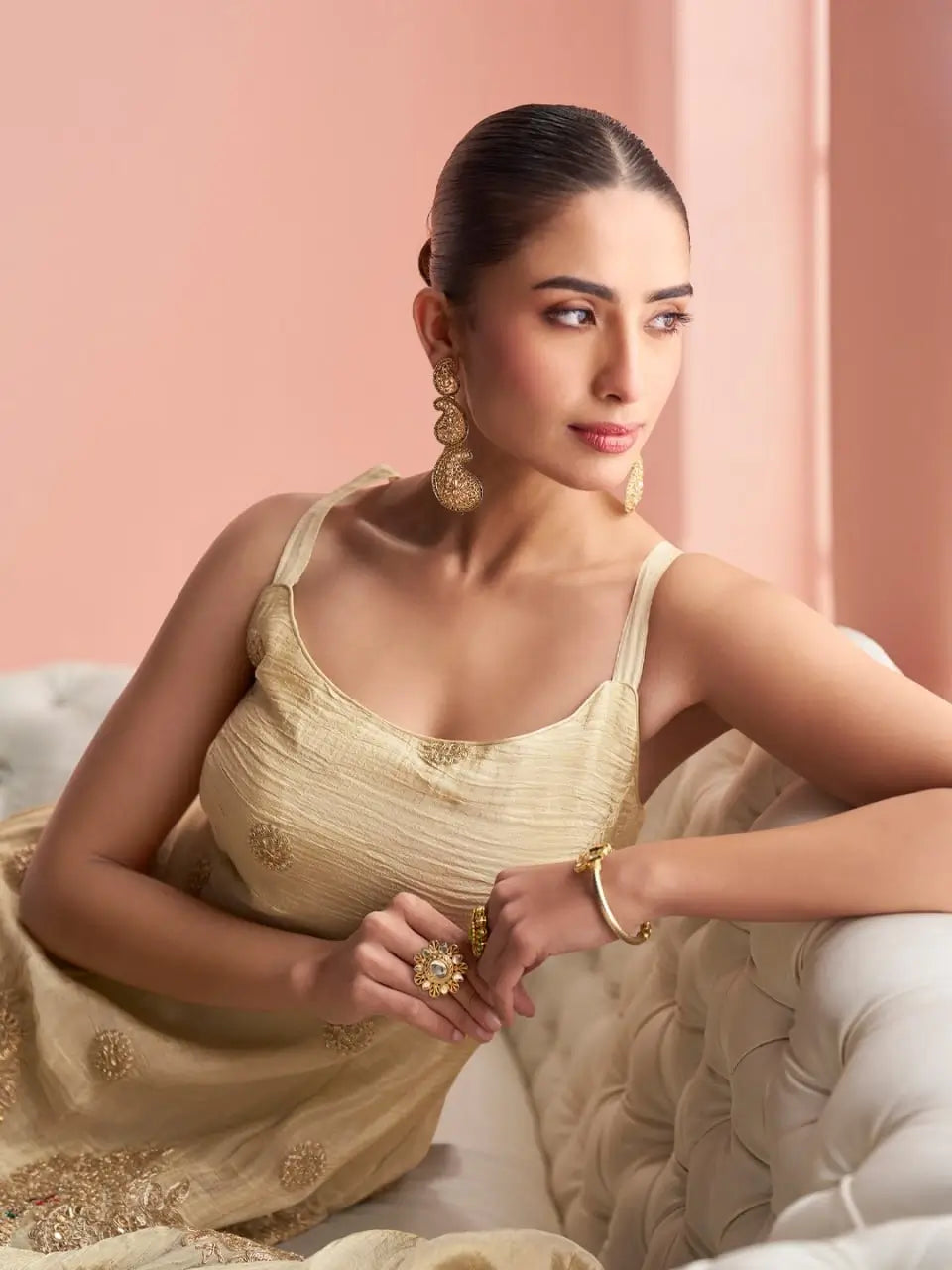 Regal Vichitra Silk Sharara Suit Set for Festive and Wedding Wear
