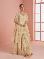 Regal Vichitra Silk Sharara Suit Set for Festive and Wedding Wear