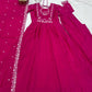 Roman Chanderi Silk Embroidered Anarkali Suit Set