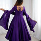Roman Chanderi Silk Embroidered Anarkali Suit Set